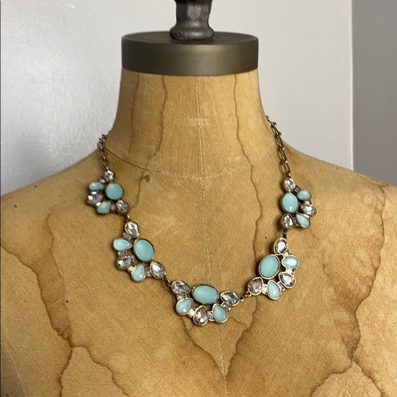 J.Crew Necklace Turquoise and Rhinestones - Picture 9 of 12